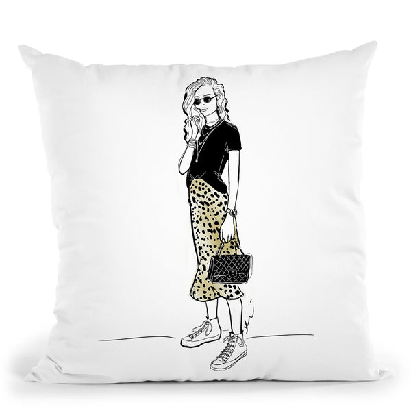 Leopard Beauty Throw Pillow By Alison Gordon
