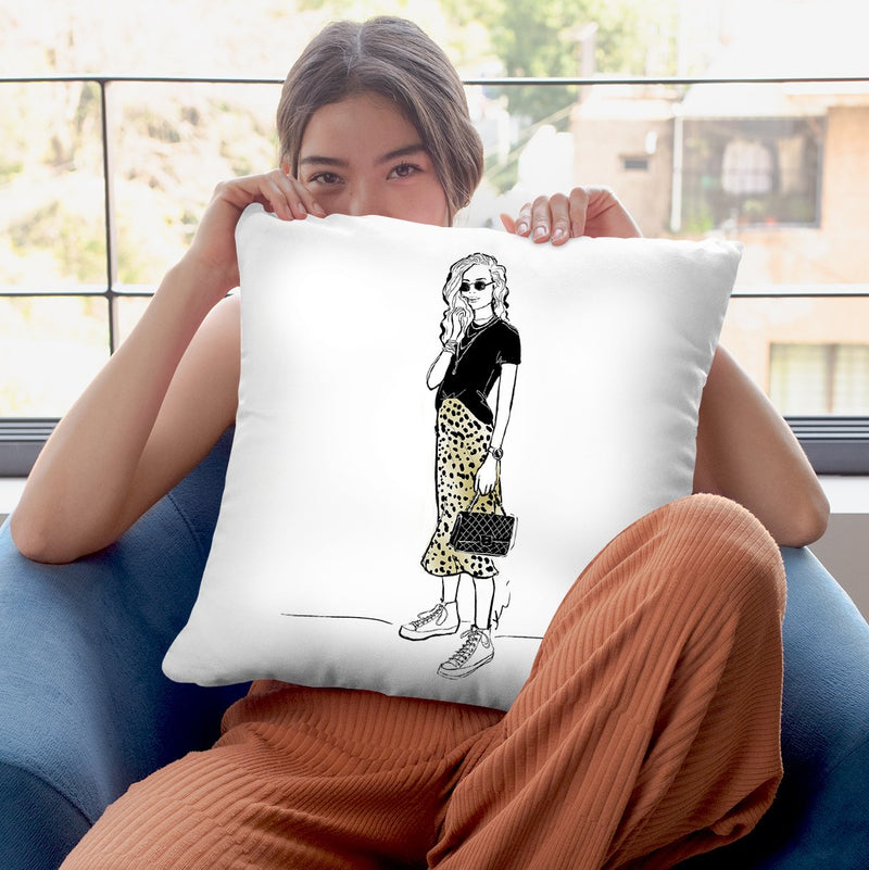 Leopard Beauty Throw Pillow By Alison Gordon