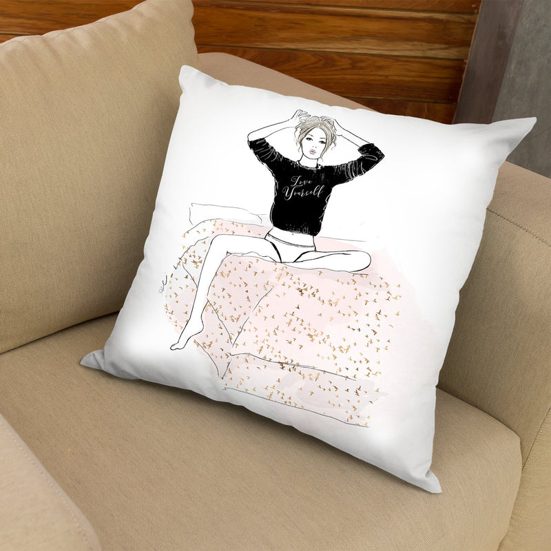 Love Yourself Throw Pillow By Alison Gordon