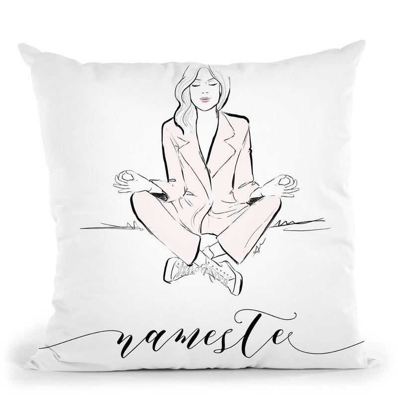 Namaste Throw Pillow By Alison Gordon