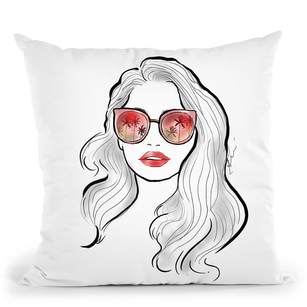 Palm Eyes Throw Pillow By Alison Gordon