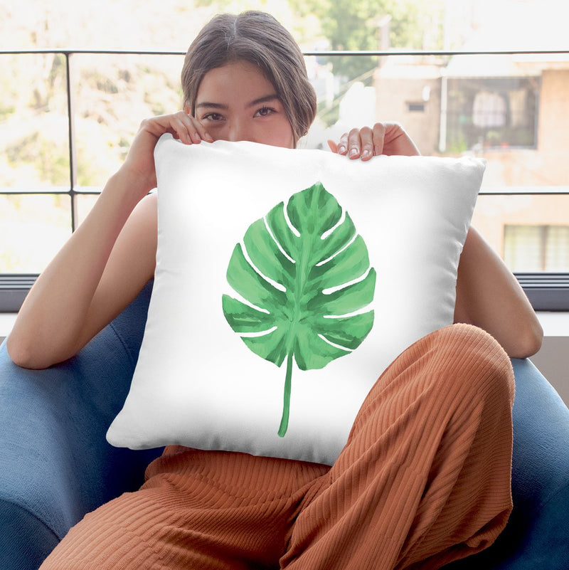 Palm Leaf Throw Pillow By Alison Gordon