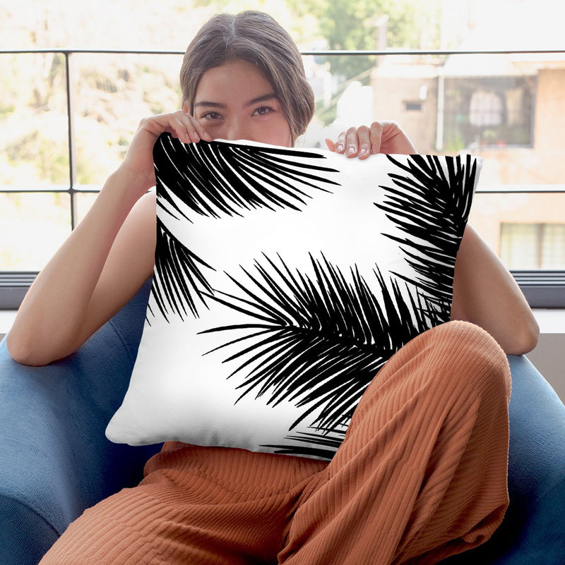Palm Leaves I Throw Pillow By Alison Gordon