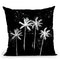 Palm Trees Black & White Throw Pillow By Alison Gordon