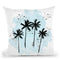 Palm Trees Blue Throw Pillow By Alison Gordon