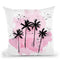 Palm Trees Pink Throw Pillow By Alison Gordon
