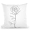 Rose Line Throw Pillow By Alison Gordon