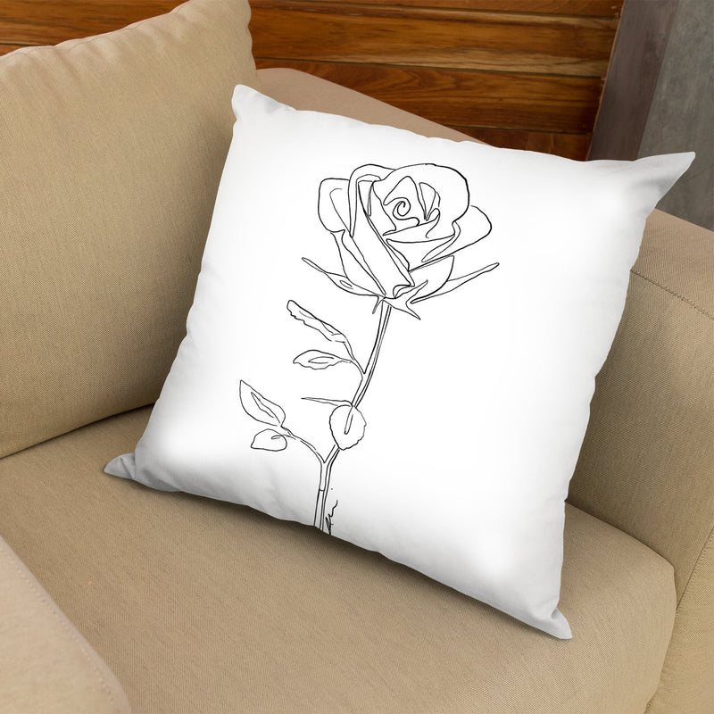 Rose Line Throw Pillow By Alison Gordon