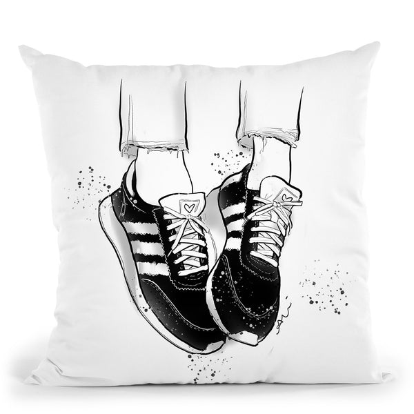 Sneakers And Me Throw Pillow By Alison Gordon