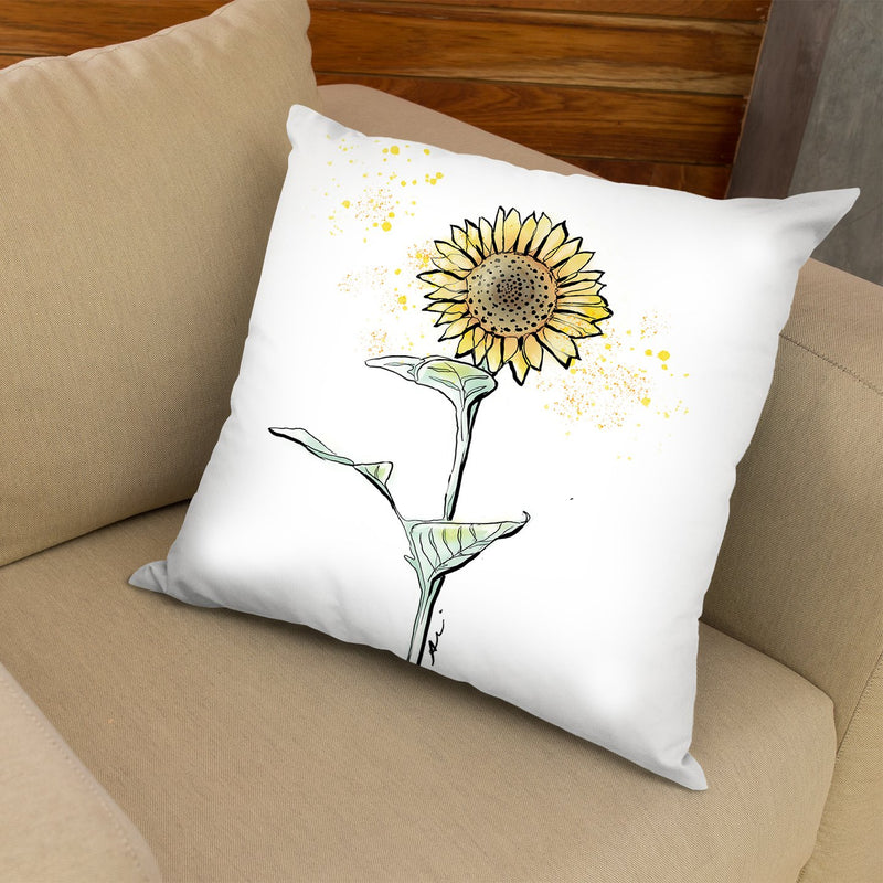 Sunflower Throw Pillow By Alison Gordon