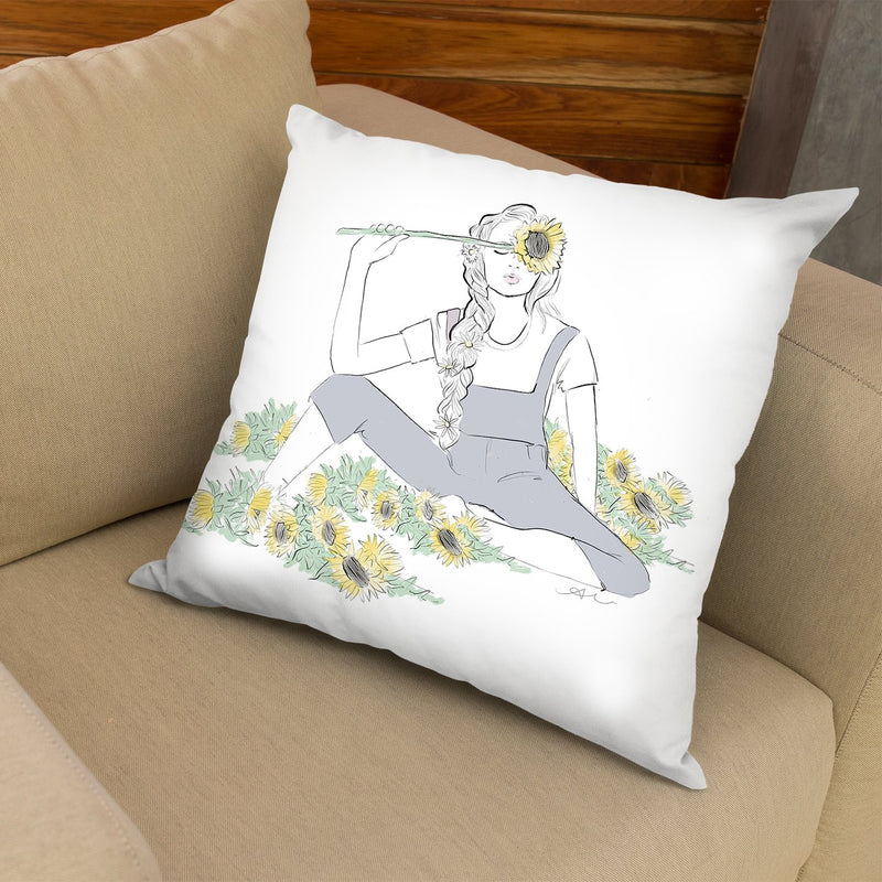 Sunflowers Throw Pillow By Alison Gordon