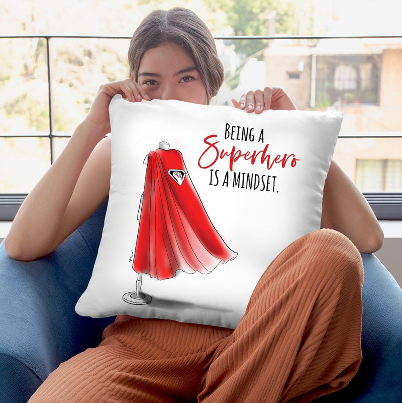 Superhero Quote Throw Pillow By Alison Gordon
