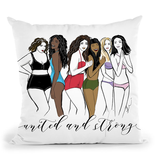 United And Strong Throw Pillow By Alison Gordon