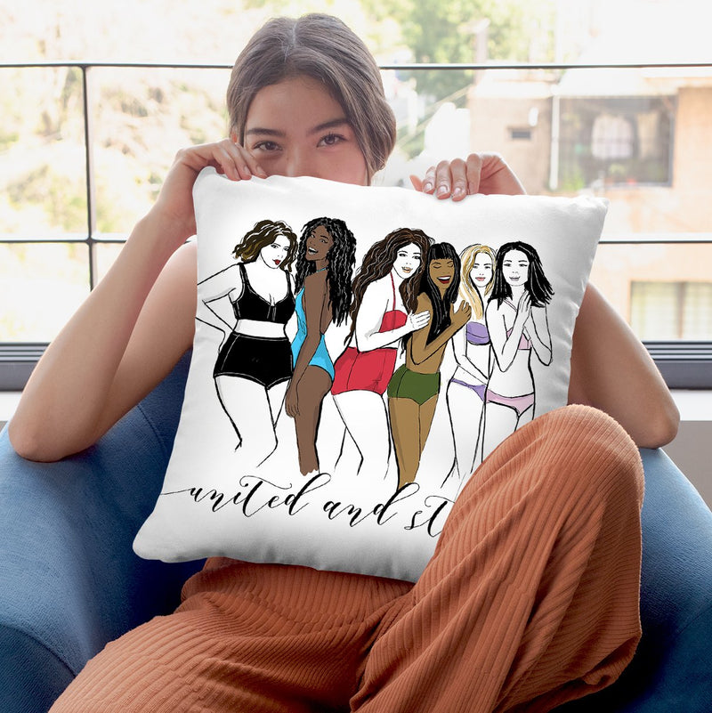 United And Strong Throw Pillow By Alison Gordon