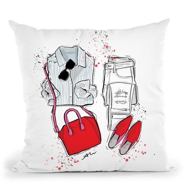 Who What Wear Throw Pillow By Alison Gordon