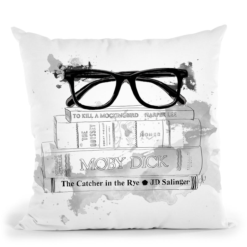 Adams Library Throw Pillow By Alison Gordon