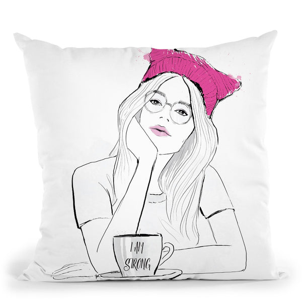 I Am Strong Throw Pillow By Alison Gordon
