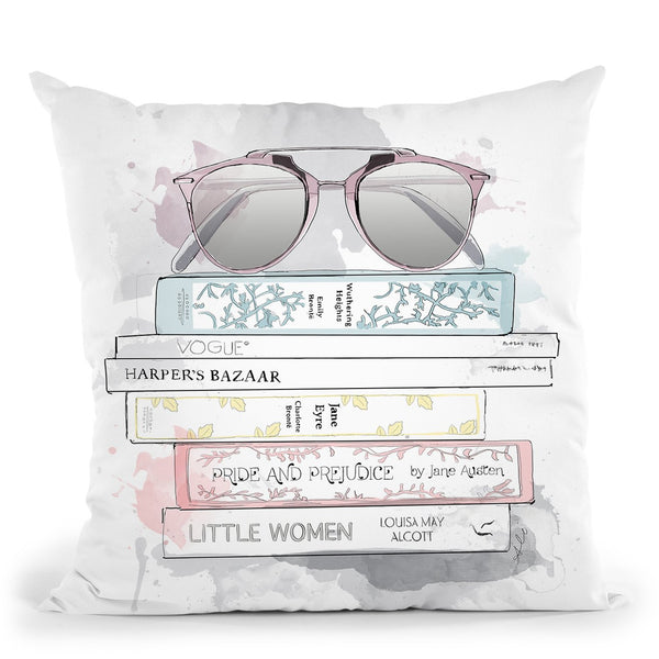 Amanda'S Library Throw Pillow By Alison Gordon