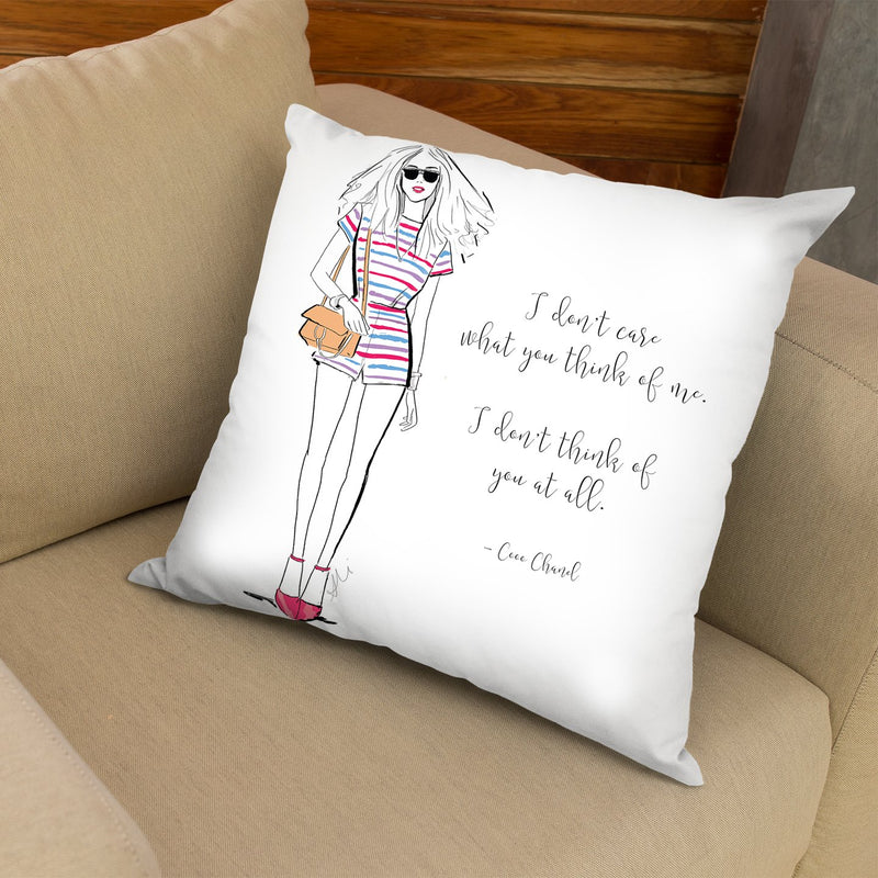 I Dont Care What You Think Throw Pillow By Alison Gordon