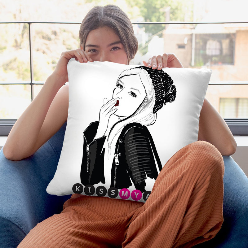 Kiss My Ass Throw Pillow By Alison Gordon