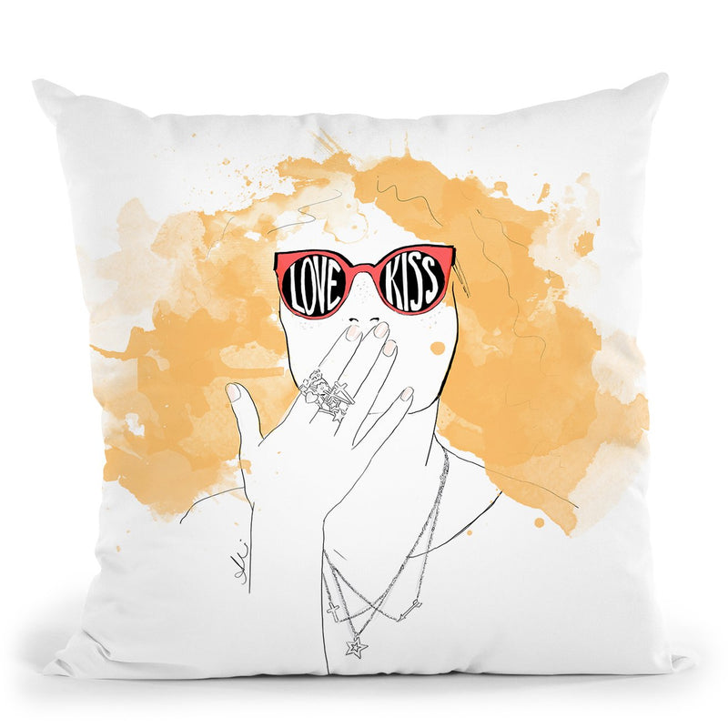 Love Kiss Throw Pillow By Alison Gordon
