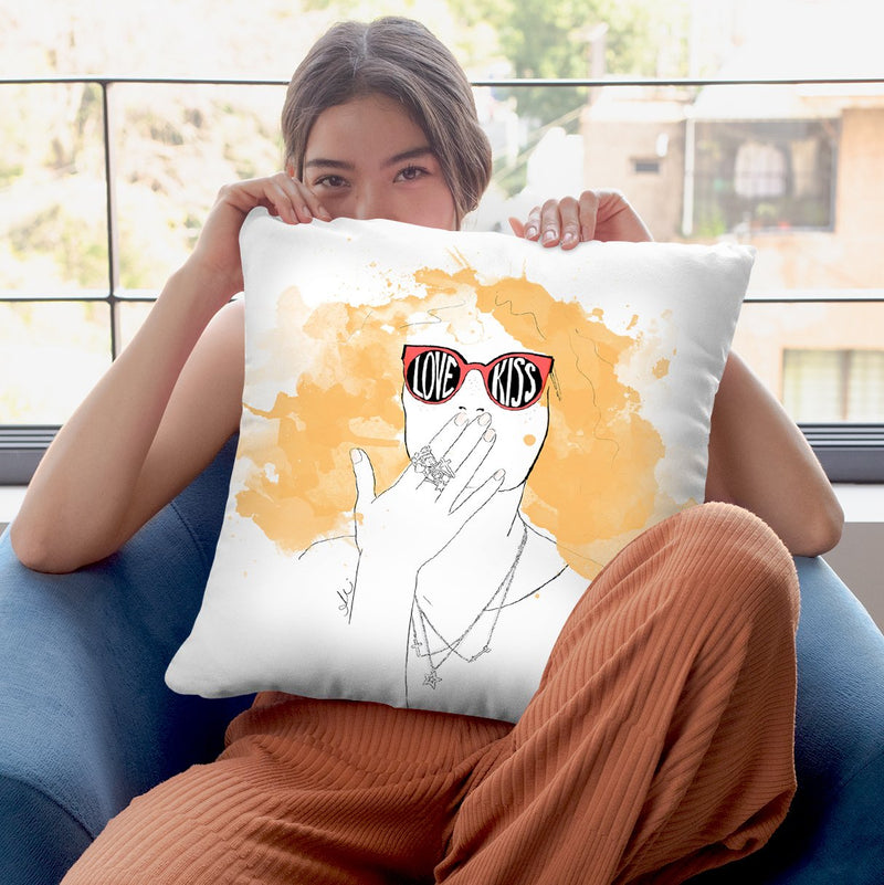 Love Kiss Throw Pillow By Alison Gordon