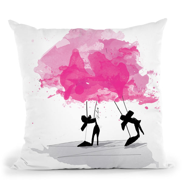 Pretty In Pink Throw Pillow By Alison Gordon