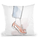 Rose Gold Brogues Throw Pillow By Alison Gordon