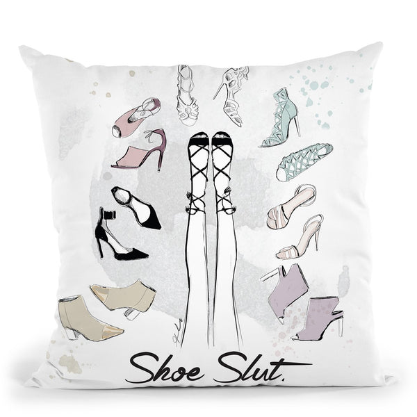 Shoe Slut Throw Pillow By Alison Gordon