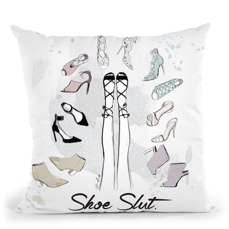 Shoe Slut Throw Pillow By Alison Gordon