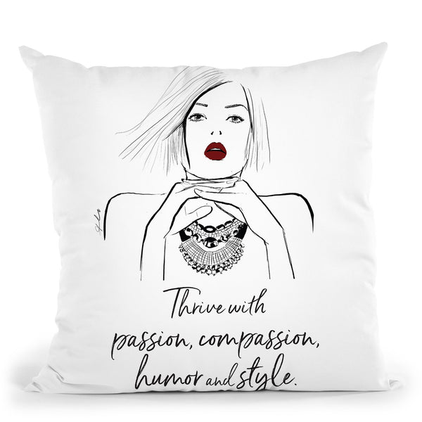 Thrive With Passion Throw Pillow By Alison Gordon