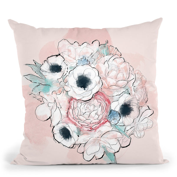 Vintage Bouquet Throw Pillow By Alison Gordon