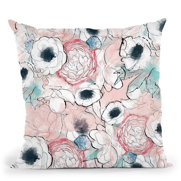 Vintage Garden Throw Pillow By Alison Gordon