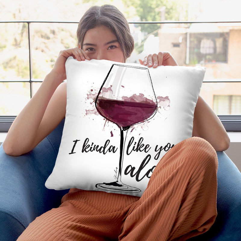 Wine Lover Throw Pillow By Alison Gordon