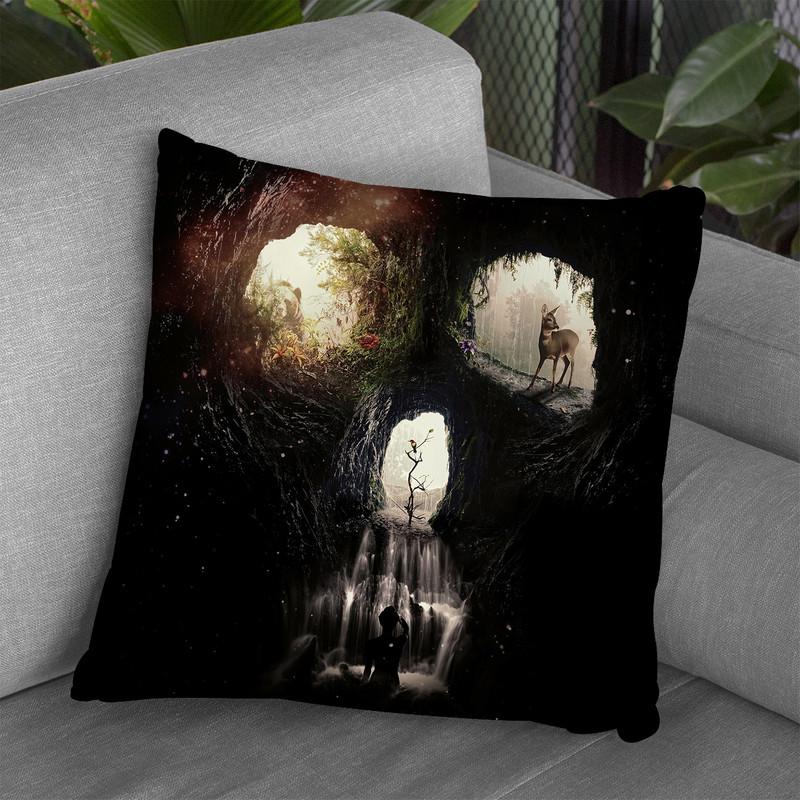 Cave Skull Pill Throw Pillow By Ali Gulec