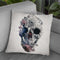 Floral Skull 2 Sq Throw Pillow By Ali Gulec