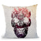 Floral Skull Sq Throw Pillow By Ali Gulec