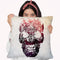 Floral Skull Sq Throw Pillow By Ali Gulec