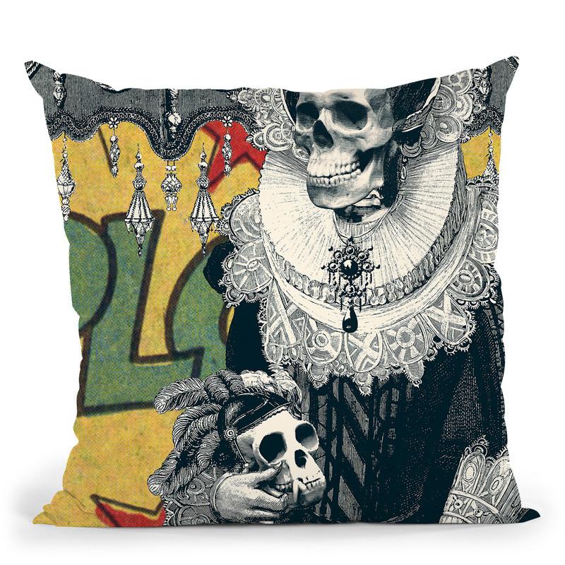 Lady Cushion Throw Pillow By Ali Gulec