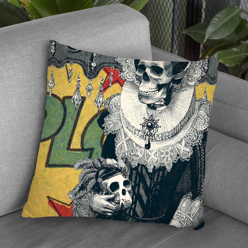 Lady Cushion Throw Pillow By Ali Gulec