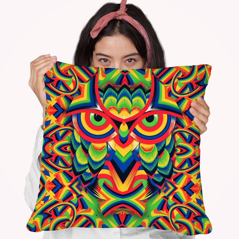 Owl 3 Throw Pillow By Ali Gulec