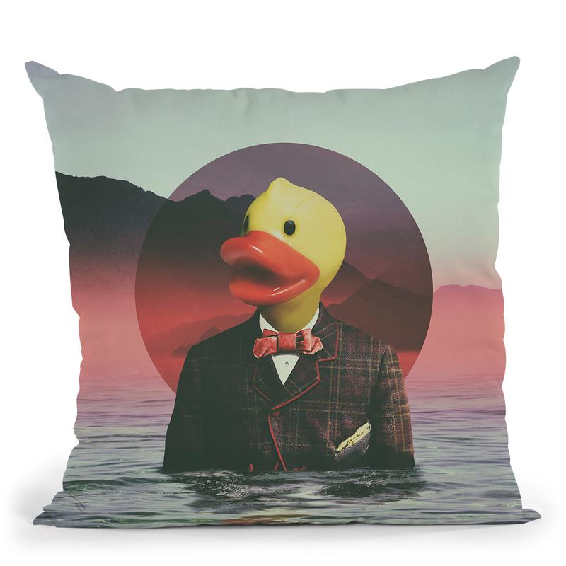 Rubber Ducky Throw Pillow By Ali Gulec