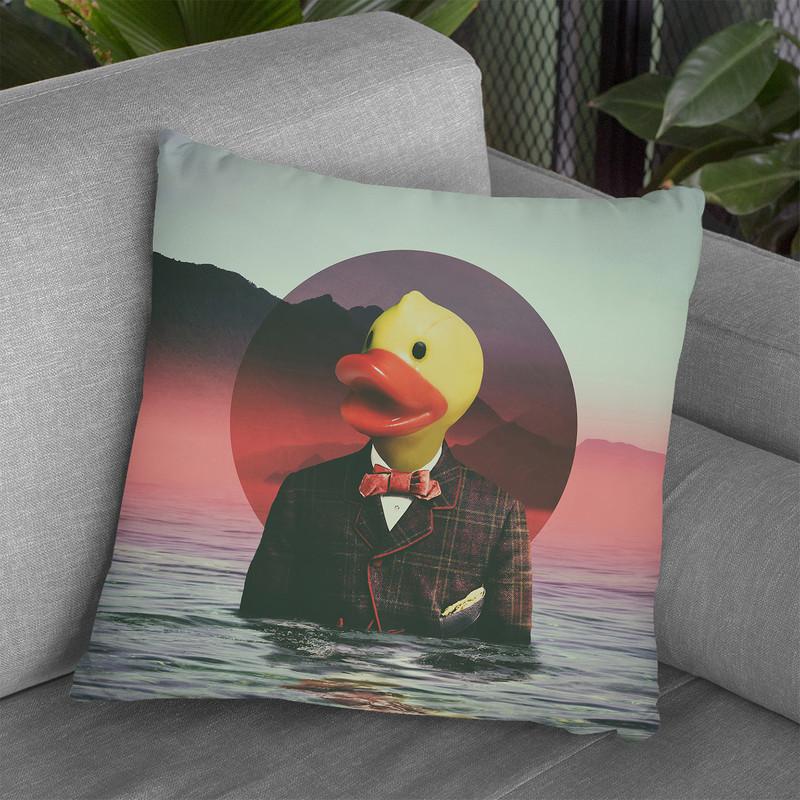Rubber Ducky Throw Pillow By Ali Gulec
