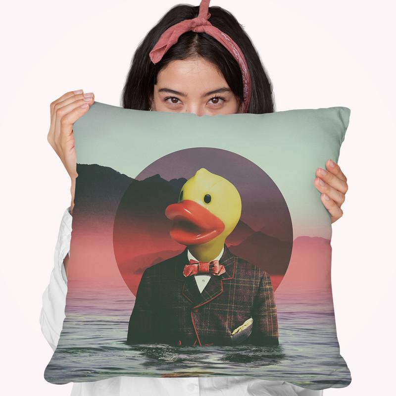 Rubber Ducky Throw Pillow By Ali Gulec