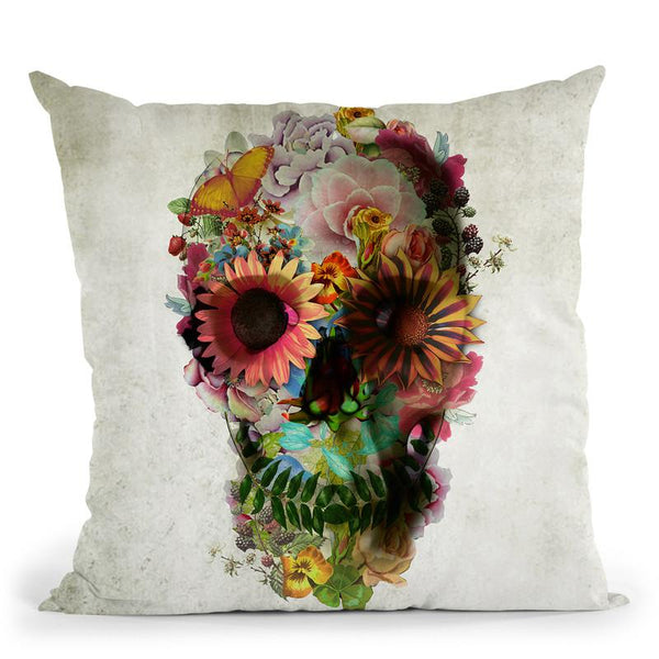 Skull 2 Sq Throw Pillow By Ali Gulec