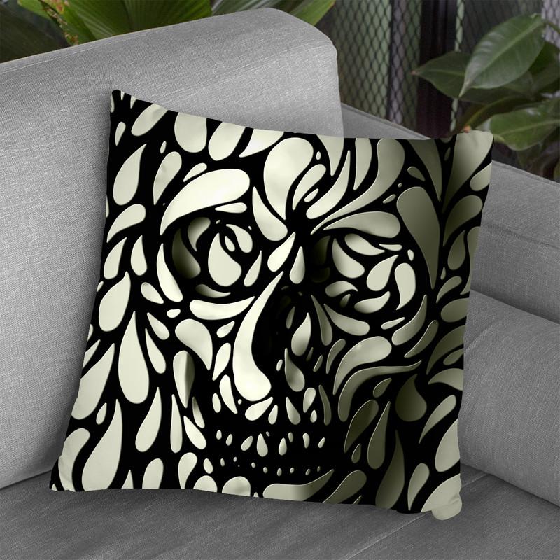 Skull 4 Throw Pillow By Ali Gulec