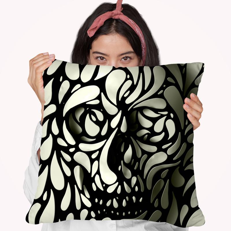Skull 4 Throw Pillow By Ali Gulec