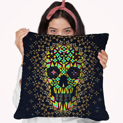 Skull 6 Throw Pillow By Ali Gulec