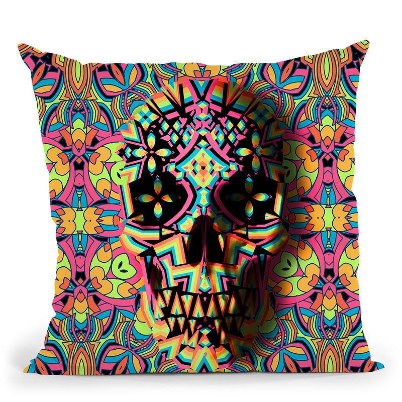 Skull Geo S3S Throw Pillow By Ali Gulec
