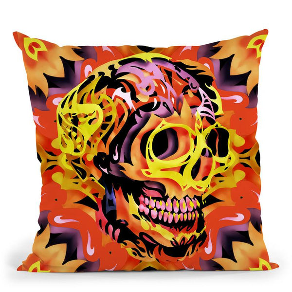 Skull 5 Throw Pillow By Ali Gulec
